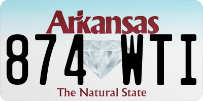AR license plate 874WTI