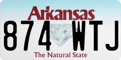 AR license plate 874WTJ