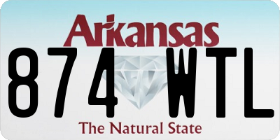 AR license plate 874WTL
