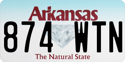 AR license plate 874WTN