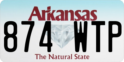 AR license plate 874WTP