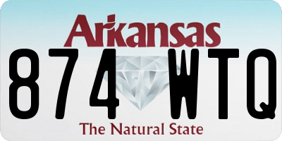 AR license plate 874WTQ
