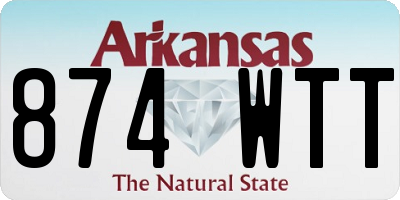 AR license plate 874WTT