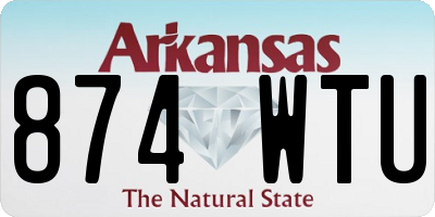 AR license plate 874WTU