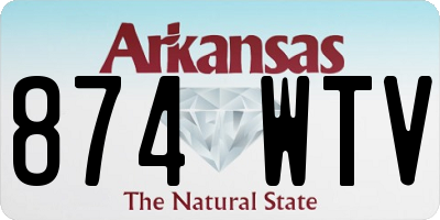 AR license plate 874WTV