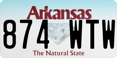 AR license plate 874WTW