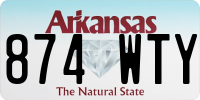 AR license plate 874WTY