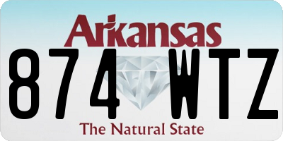 AR license plate 874WTZ