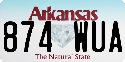 AR license plate 874WUA