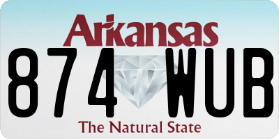 AR license plate 874WUB
