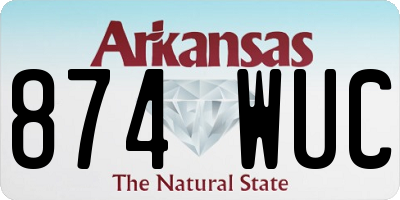 AR license plate 874WUC