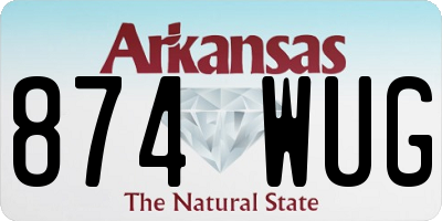 AR license plate 874WUG