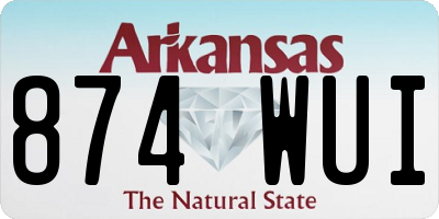 AR license plate 874WUI