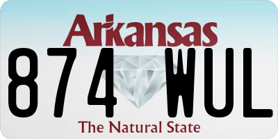 AR license plate 874WUL