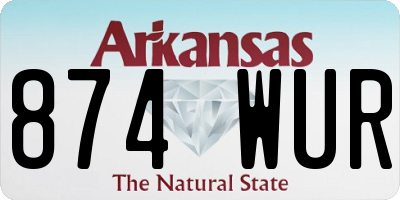 AR license plate 874WUR