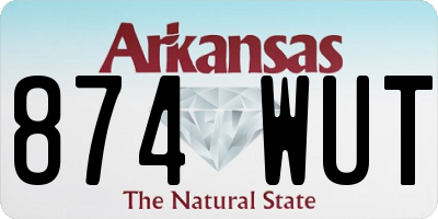 AR license plate 874WUT