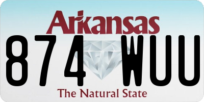 AR license plate 874WUU