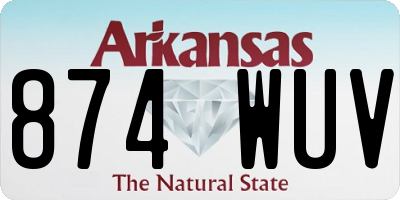 AR license plate 874WUV
