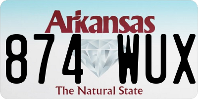AR license plate 874WUX
