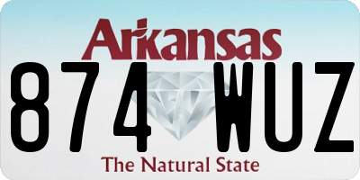 AR license plate 874WUZ