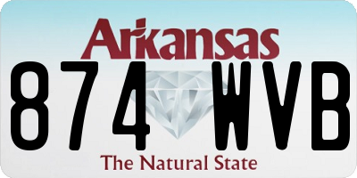 AR license plate 874WVB