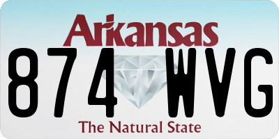 AR license plate 874WVG