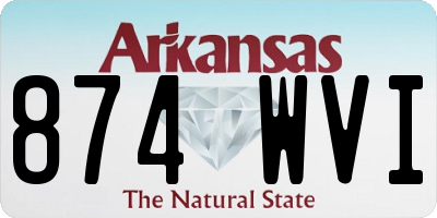 AR license plate 874WVI