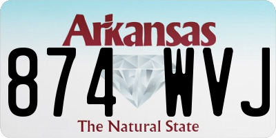 AR license plate 874WVJ