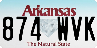 AR license plate 874WVK