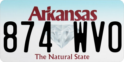 AR license plate 874WVO