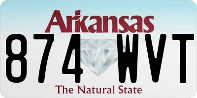 AR license plate 874WVT