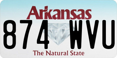 AR license plate 874WVU