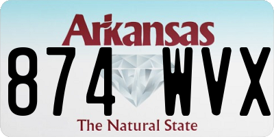 AR license plate 874WVX