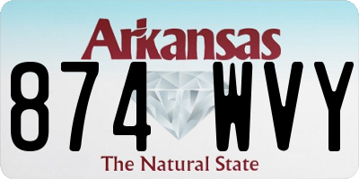 AR license plate 874WVY