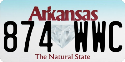 AR license plate 874WWC