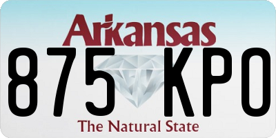 AR license plate 875KPO