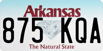 AR license plate 875KQA