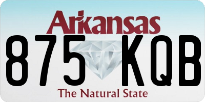 AR license plate 875KQB