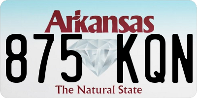 AR license plate 875KQN