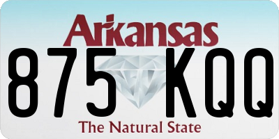 AR license plate 875KQQ