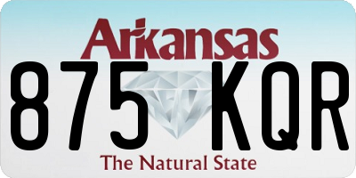 AR license plate 875KQR