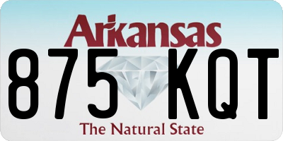 AR license plate 875KQT