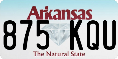 AR license plate 875KQU