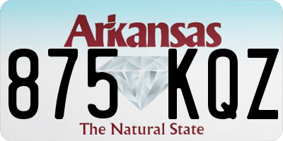 AR license plate 875KQZ