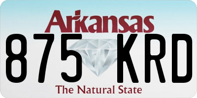 AR license plate 875KRD