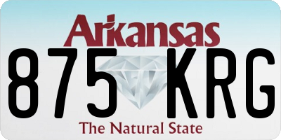 AR license plate 875KRG