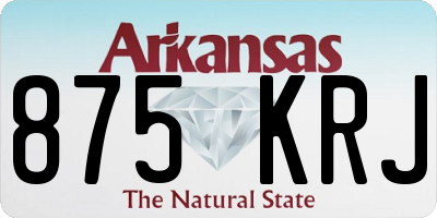 AR license plate 875KRJ