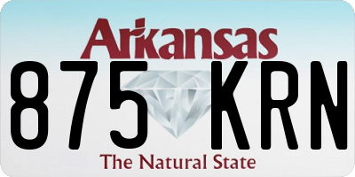 AR license plate 875KRN