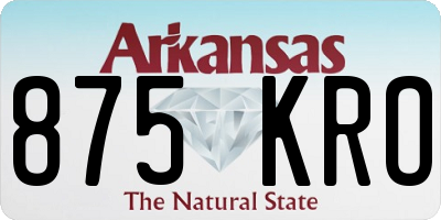 AR license plate 875KRO