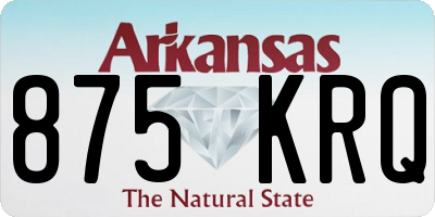 AR license plate 875KRQ